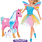 Steffi als Fee mit schwangerem Einhorn