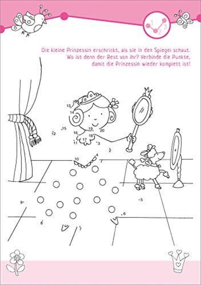 Tessloff Mein dicker Punkt zu Punkt Rätselblock mit der kleinen Prinzessin. Von 1 bis 20