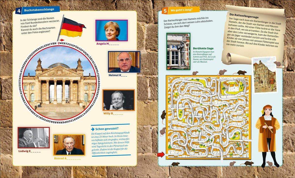 Tessloff WAS IST WAS - Deutschland mit Rätseln und Stickern