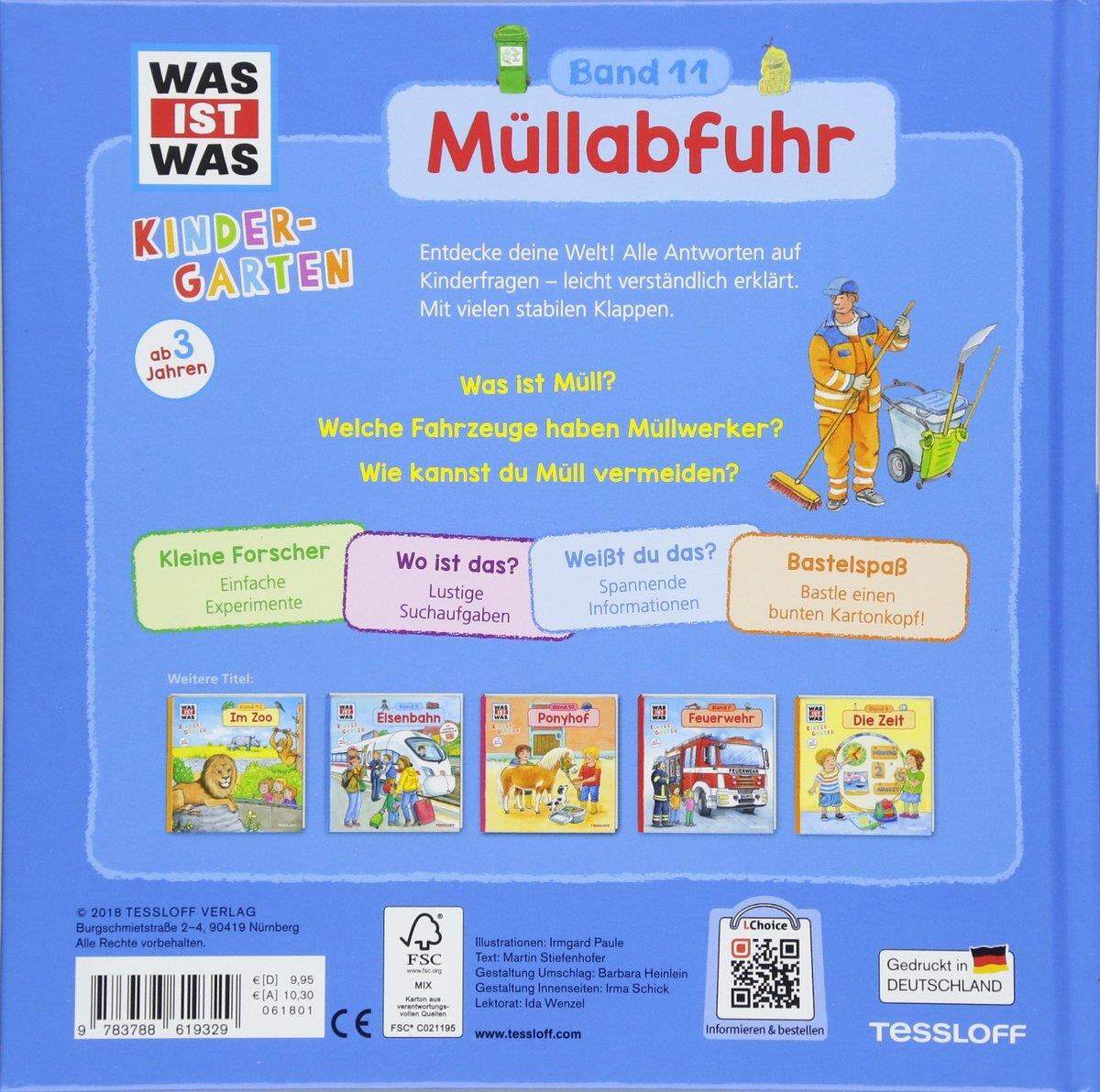 Tessloff WAS IST WAS Kindergarten, Band 11 Müllabfuhr: Wohin mit dem Abfall?