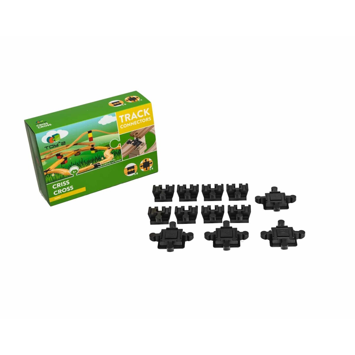 TOY2 Gleisverbinder Criss Cross, 12 Teile